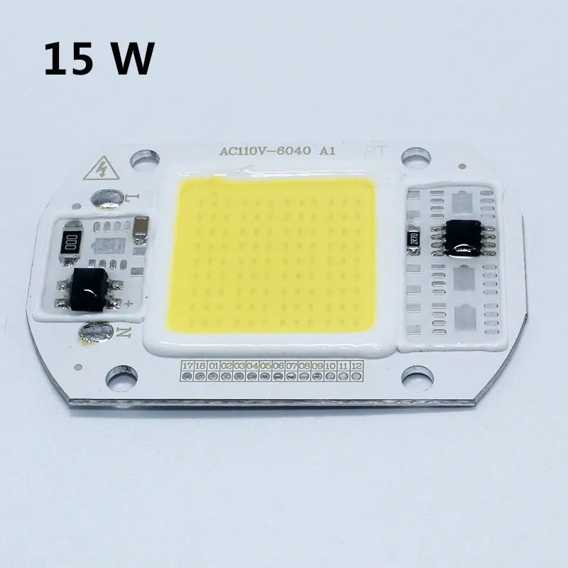 Светодиодный чип COB лампы 15 Вт 25 40 50 светодиодный 110 В 220 вход IP65 Smart IC подходит для