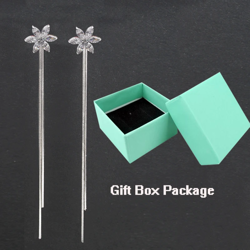 Лидер продаж простые маленькие серьги гвоздики с фианитом для женщин цепочка