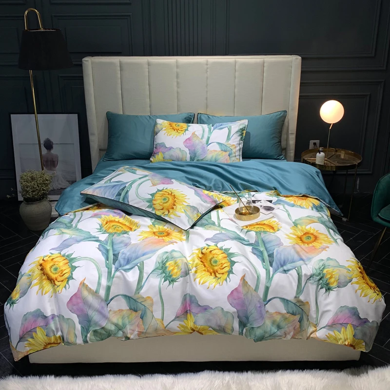 600TC набор постельных принадлежностей из египетского хлопка с цифровой печатью