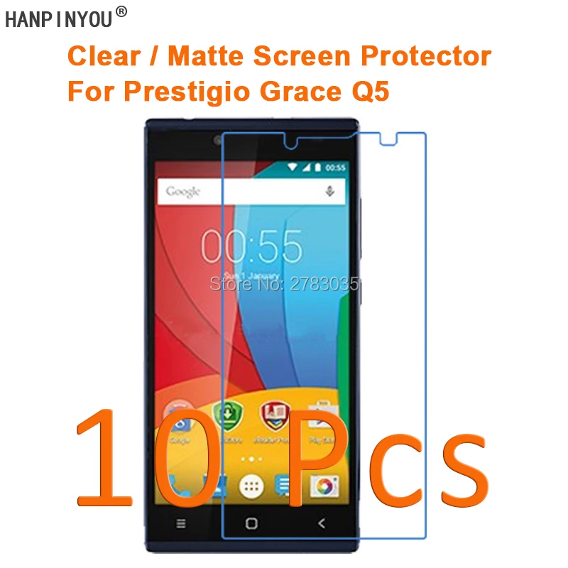 10 шт./лот для Prestigio Grace Q5 5 0 &quotHD Прозрачная/Антибликовая матовая защитная пленка