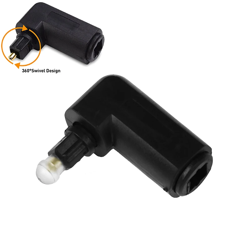 New Female To Male Digital Optical Audio Cable Adapter 90 Degree Right Angle For Toslink TV | Электроника