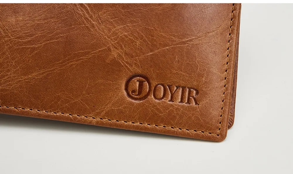 JOYIR, натуральная кожа, RFID кошелек, мужские кошельки, Ретро стиль, короткий, кредитный держатель для карт, однотонный, Carteira Masculina, кошелек для мужчин 2054