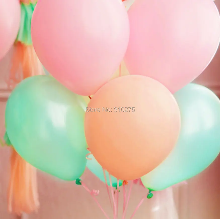 90 шт 10 &quotсмешанный мятный персиковый детский розовый латексный воздушный шар