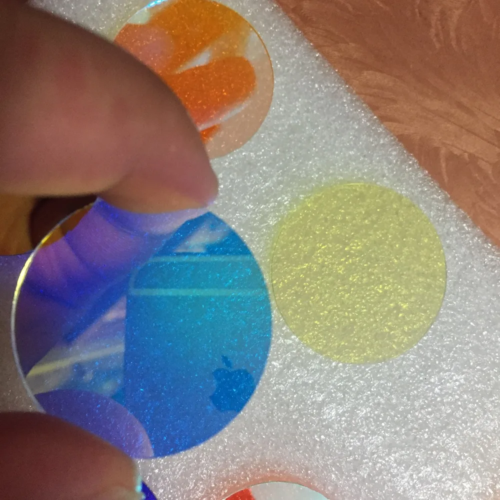 6 шт.! Гобо проектором Цвет фильтр 37 5 мм Двуцветные Стекло используется для сцены