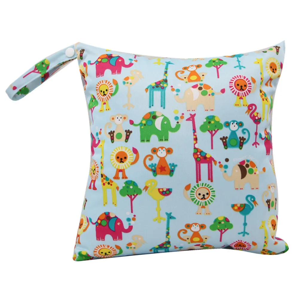 28*30 см детские сумки для подгузников с принтом на молнии Влажная/сухая Сумка