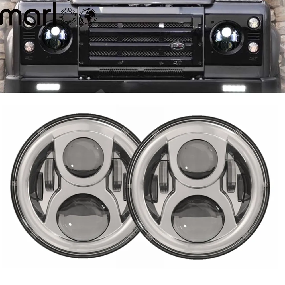Marloo 7 дюймов Круглый фары проектора для Toyota Chevrolet C10 Грузовик Jeep Wrangler JK LJ JKU TJ CJ сахара Rubicon свобода