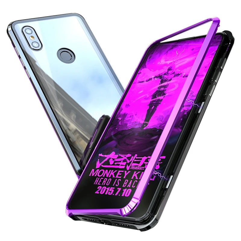 ADKO Магнитный декоративный металлический бампер стеклянный чехол для Xiaomi Mi Mix 3