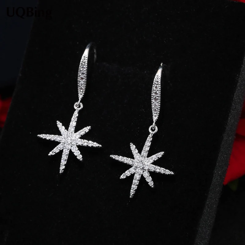 Серьги подвески из серебра 925 пробы с кристаллами|pendientes brincos|rhinestones earring jewelrycrystal