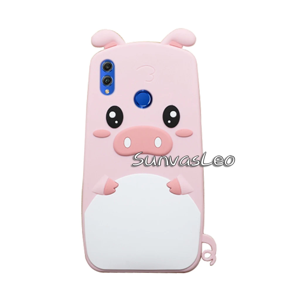 Cute Pig Для huawei Y9 3D Мягкий силиконовый чехол с милыми мультяшными животными чехол для задней панели сотового телефона Оболочка чехол s для huawei Honor 8X - Цвет: Cute Pig