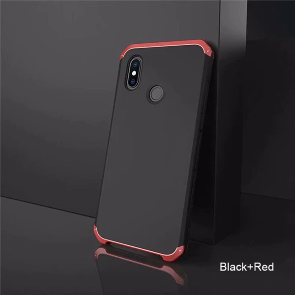 Black Red Soinmy Redmi Note 7 металлический чехол для Xiaomi Redmi Note 7 Чехол Алюминиевый жесткий PC Coque чехол для Redmi Note 7 Pro Чехол Note7 Fundas - Цвет: Black Red