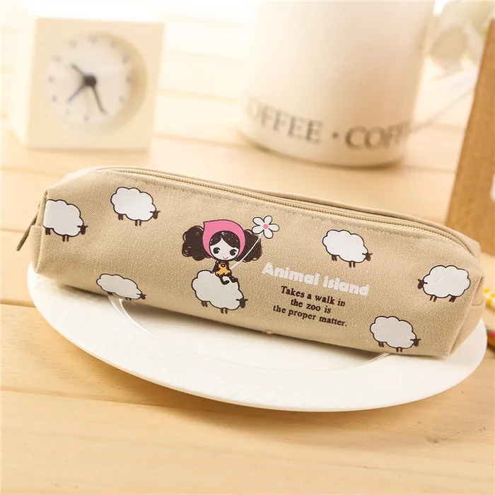 1 шт. чехол-карандаш из парусины на молнии с изображением героев мультфильмов Kawaii