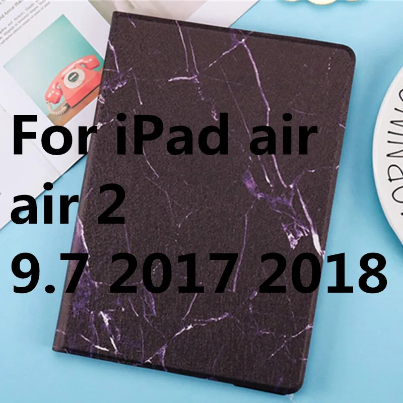 4 варианта расцветки для iPad Air 2 Air 1 принципиально 9,7 6th поколения Чехол Жесткий чехол-накладка из искусственной кожи смарт-чехол для iPad 2/3/4 Чехол - Цвет: as picture