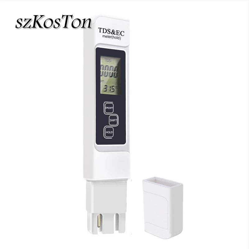 3 в 1 Функция цифровой TDS EC метр lcd & Тестер температуры 0 9990ppm проводимость вода