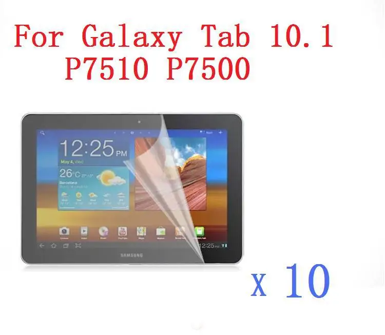 

10 X High Clear Transparent Screen Protector / Guard For Samsung Galaxy Tab 10.1" P7510 P7500 10 PCS/Lot