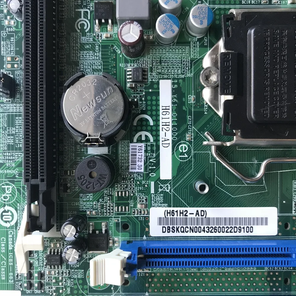 SZWXZY отлично подходит для ACER H61H2 AD материнская плата LGA115 DDR3 DBSKQCN004 100%