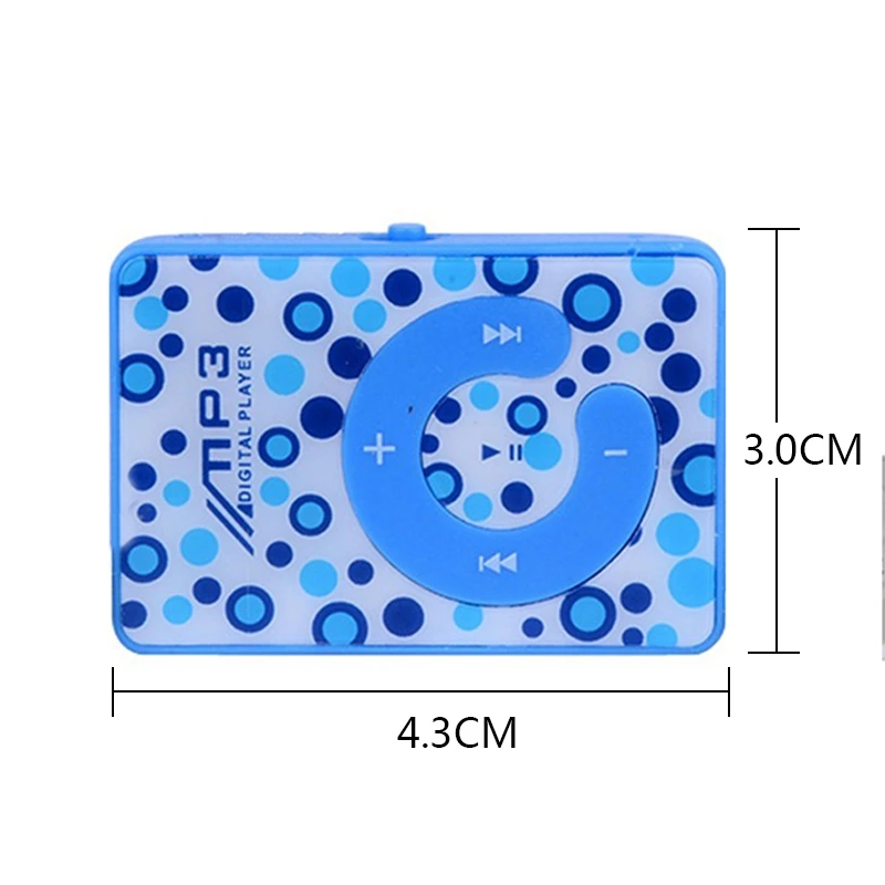 Мини USB MP3 музыкальный медиаплеер с зажимом и слотом для карты Micro TF/SD наушниками