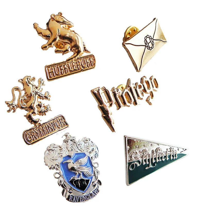 12 шт. фильм Харри Поттер брошь Insignia школы колдовства Волшебная значок hp pin для