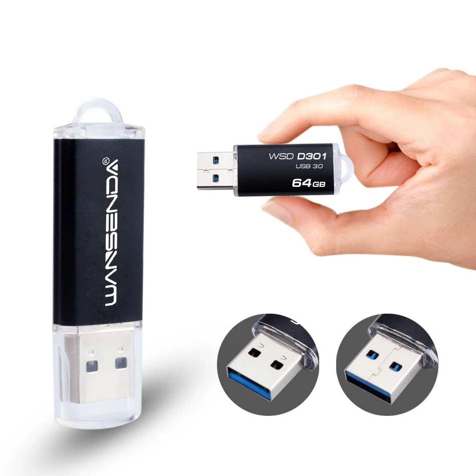 Флэш накопитель wansenda 3 0 USB флеш накопители металлический корпус 4 ГБ 8 16 32 64 128 256