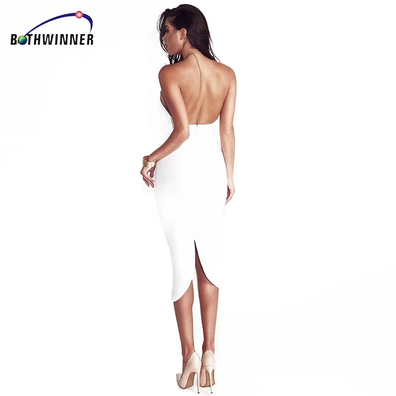 

Bothwinner Summer Women Dresses Sexy Hollow Out Night Club Dress Women Black White Bodycon Bandage Dress Vestidos Mujer
