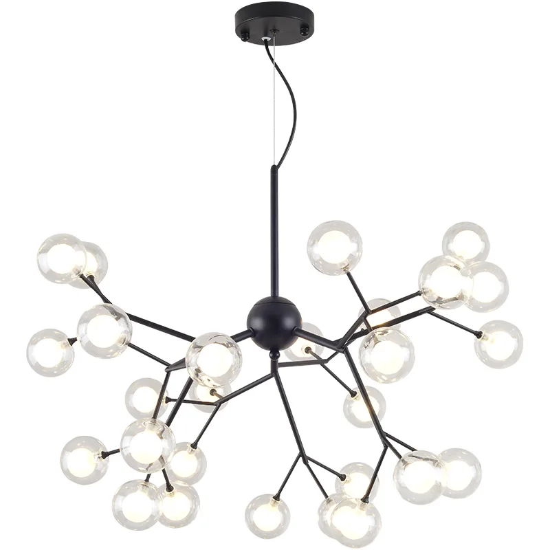 

Nordic Designer Art Led Fireflies Chandeliers Creative Dining Room Lights Coffee Shop Bar Loft Suspension Light Fixtures