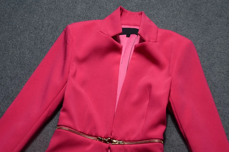 New Winter Nice Women Slim Blazer Coat Jacket Cotton Blend Three Quarter Sleeve Office Blazers And Jackets Free Shipping | Женская
