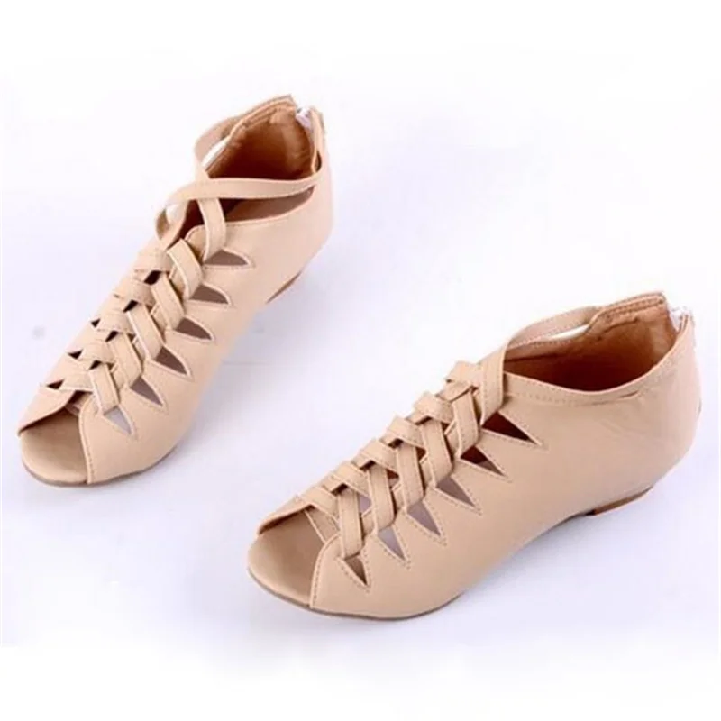 Новинка 2019 удобная женская обувь на молнии с вырезами однотонная летняя модная