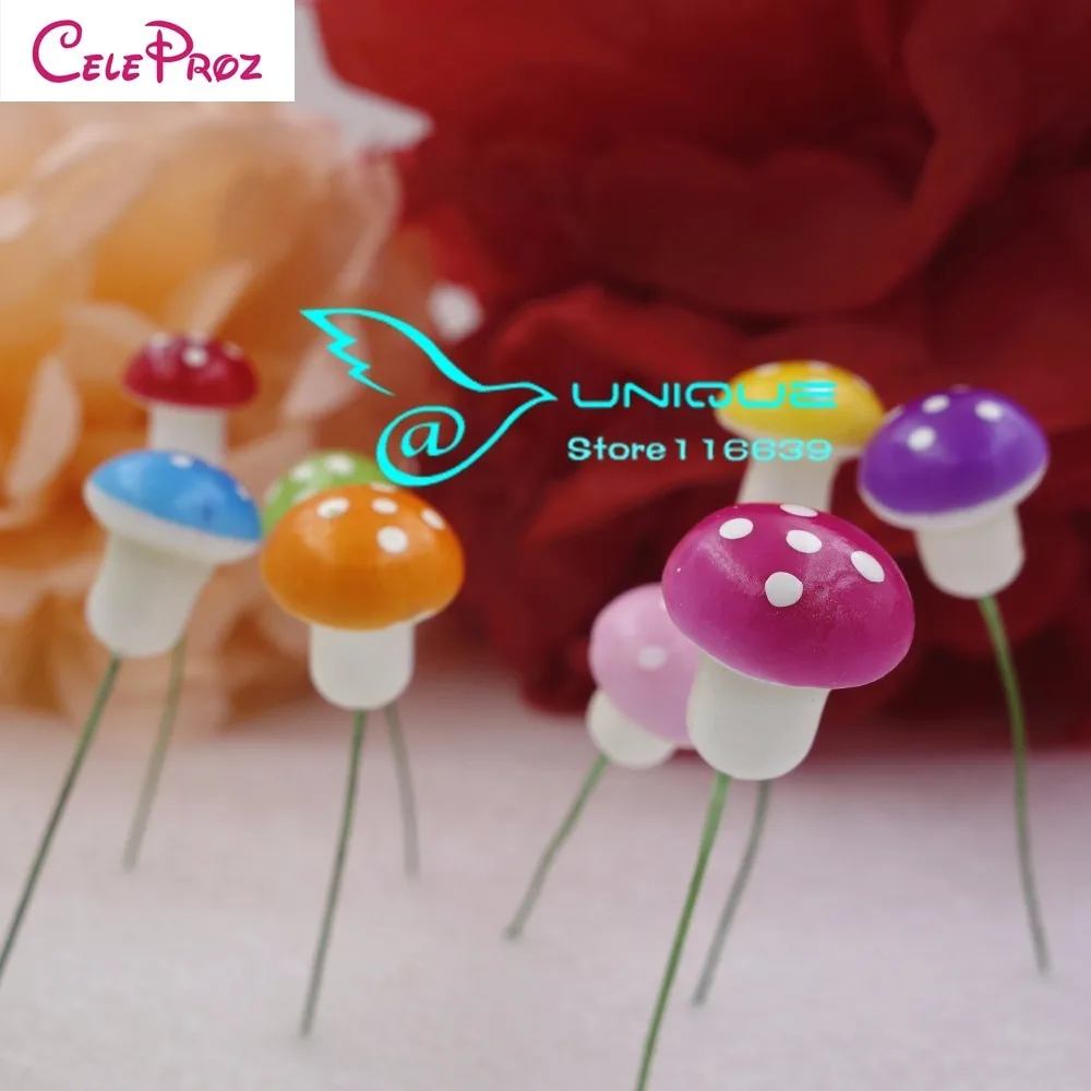 100 шт Мини милый пенопласт грибок на палочке цветочный горшок сувениры Фея