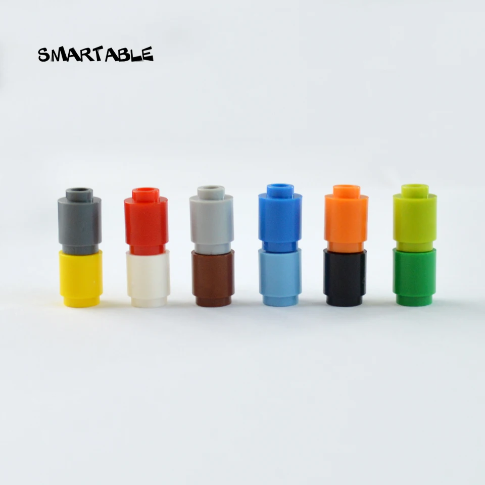 Smartable круглые строительные блоки 1x1 с открытым гвоздиком MOC детали игрушки для