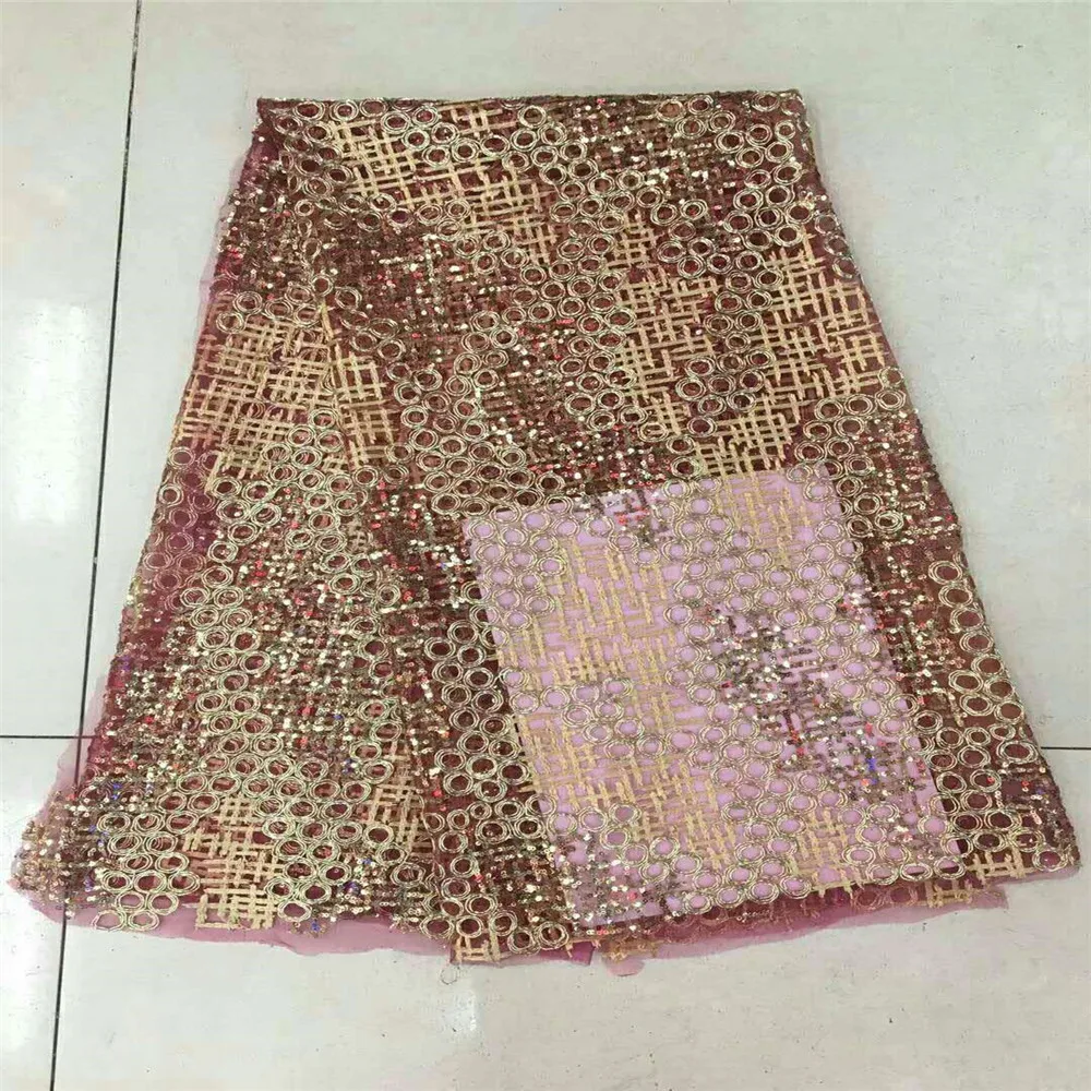 Luxury african lace fabric high quality french guipure 2018 new arrival sequins for party H352-1 | Дом и сад