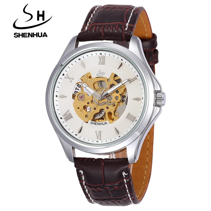 Новые Стильные Простые повседневные механические часы с биркой бренда SHEHHUA