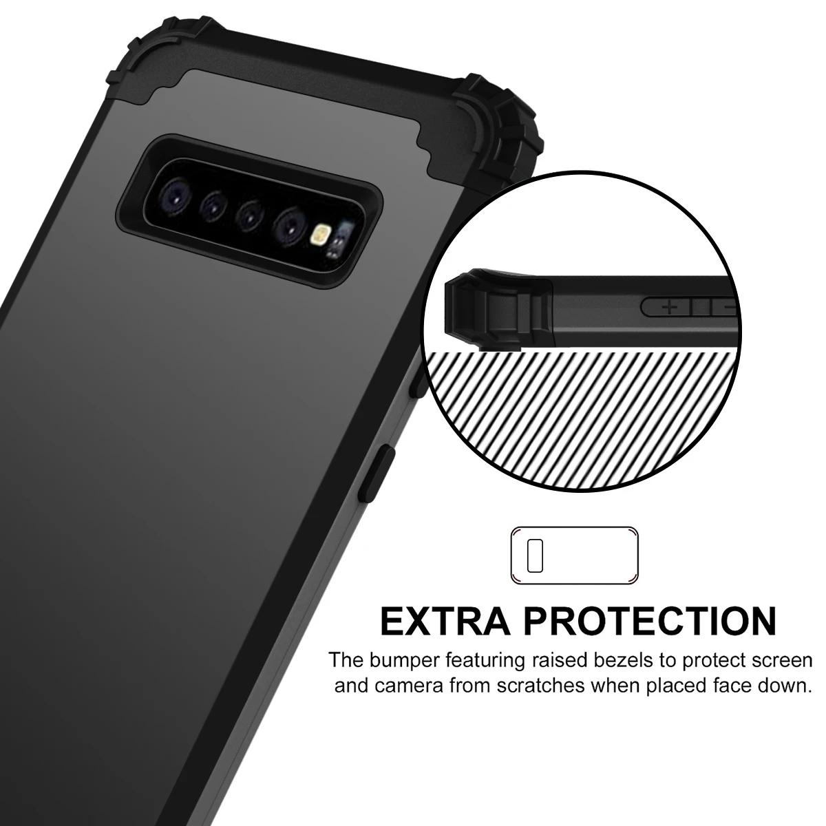 Чехол для Samsung Galaxy S20 S10 S9 S8 Plus Note 9 с полным корпусом 3 в 1 Гибридный Жесткий ПК и