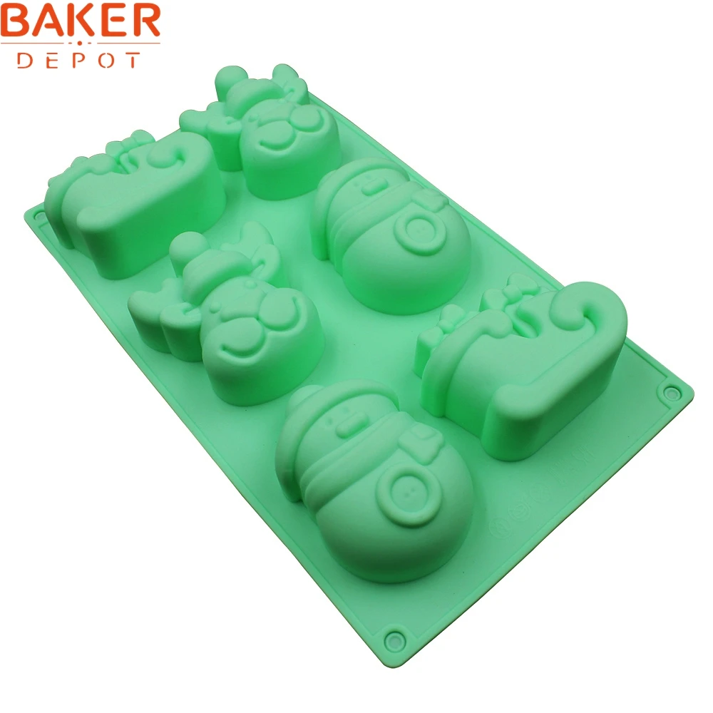 Устройство для выпечки с 6 отверстиями Рождественский олень снеговик и сани | Дом