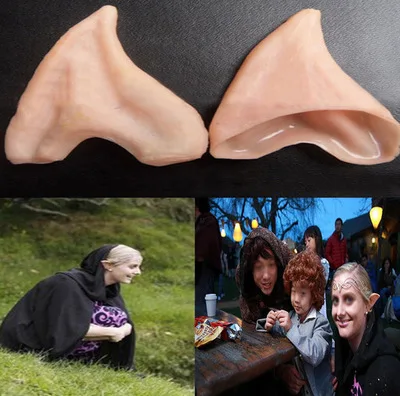 Latex Fairy Pixie Elf Ears Cosplay Accessories LARP Halloween Party Soft Pointed Prosthetic Tips Ear | Дом и сад