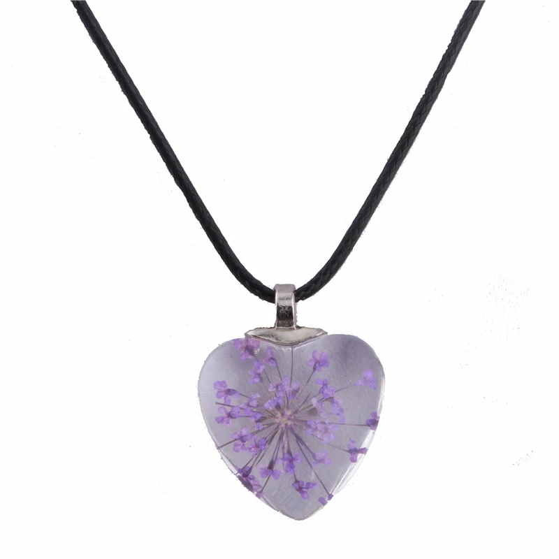 Ожерелья и подвески с высушенными цветами Одуванчик ручной работы сердце