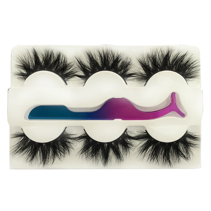 Лидер продаж 3D натуральные норковые ресницы три пары безжестокие многоразовые