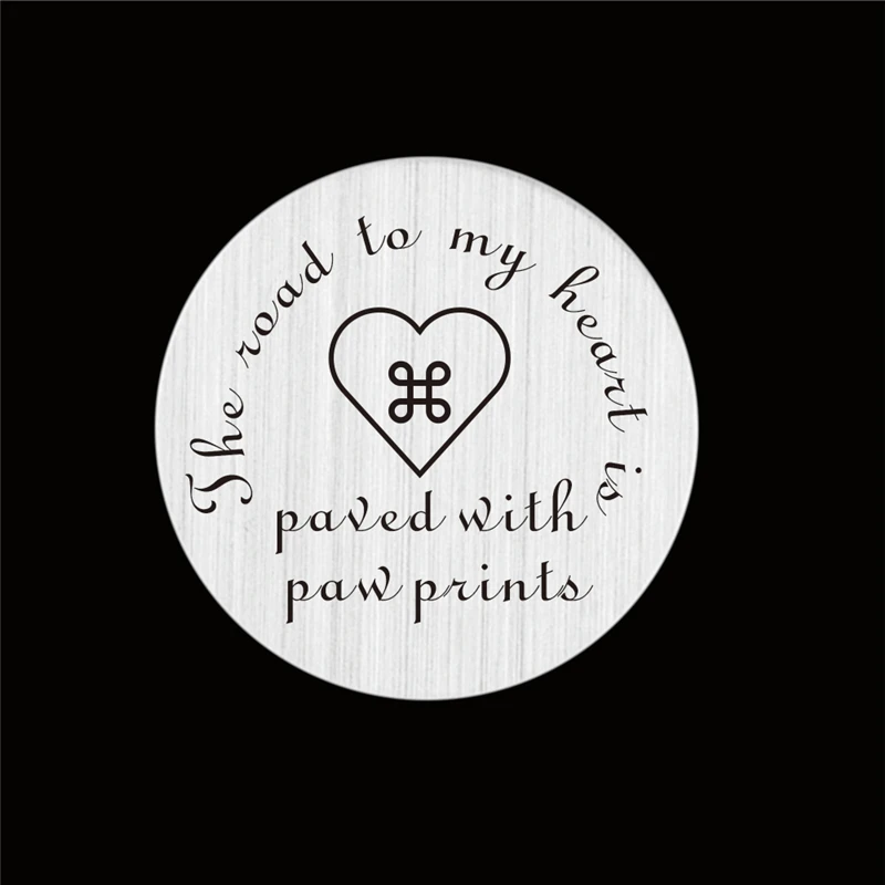 Новейшая плавающая медальонная пластина/дорога до моего сердца выложена