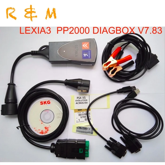 LEXIA3 PP2000 DIAGBOX V7.83 с оригинальным полным чип Lexia 3 инструменту диагностики сканер