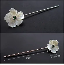 Серебряный 3d Лотос Ebony Hairstick винтажная китайская шпилька цветок Деревянная вилка для волос женские аксессуары для волос шпилька 18 см WIGO1285