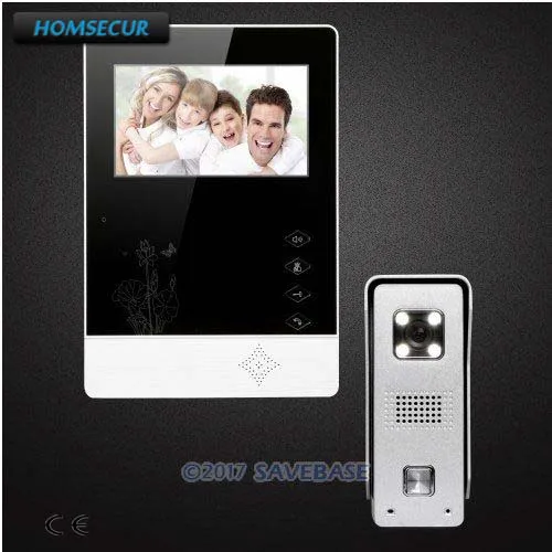 HOMSECUR 4 3 дюймовый TFT ЖК дисплей система громкой связи с видео и двухсторонней аудио