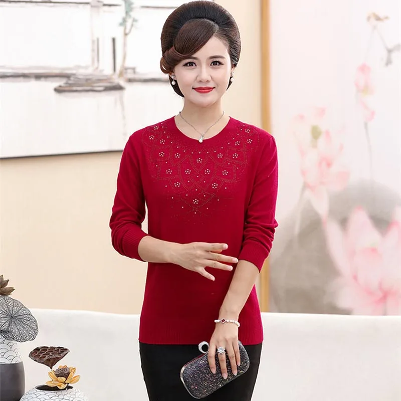 Middle-aged sweater middle-aged bottoming shirt thin PXOS35AJ128 |