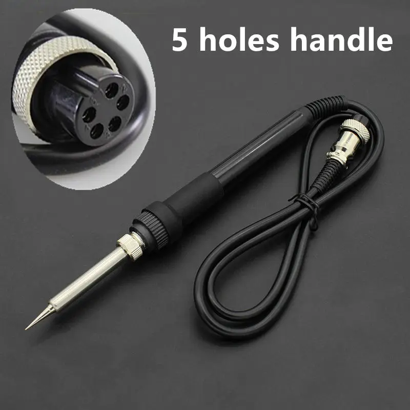 5 holes Высокое качество 5 отверстий интерфейс Универсальный 50 Вт паяльник ручка 936 паяльная станция электрический утюг сварочные инструменты - Цвет: 5 holes