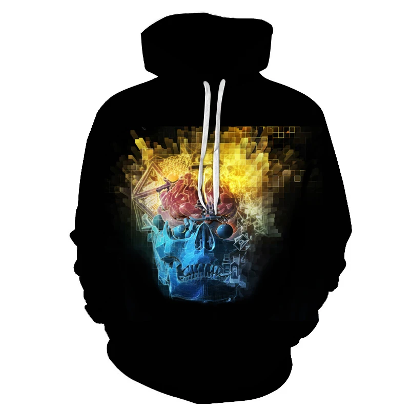 Новинка красное пламя зимняя толстовка 3D Толстовка с капюшоном мультяшный