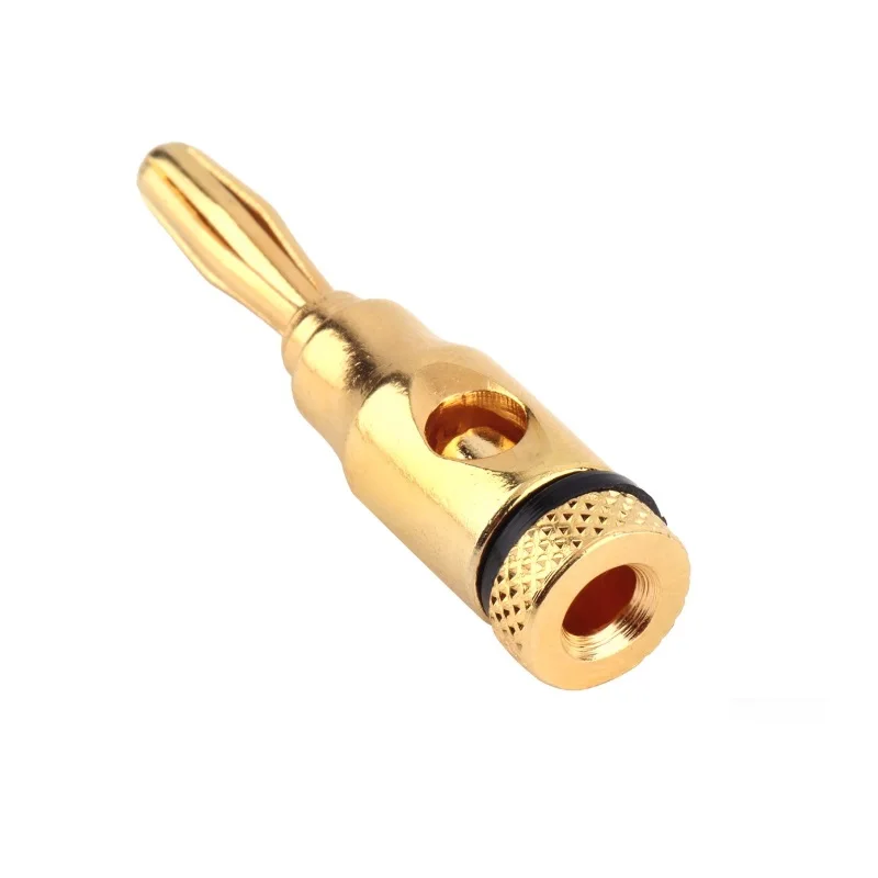 20 шт./лот позолоченный 4 мм банановый штекер музыкальный аудио динамик проводной