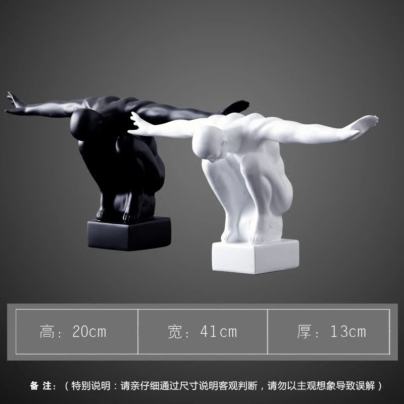 Современные креативные фигурки абстрактных спортивных людей из смолы винтажные