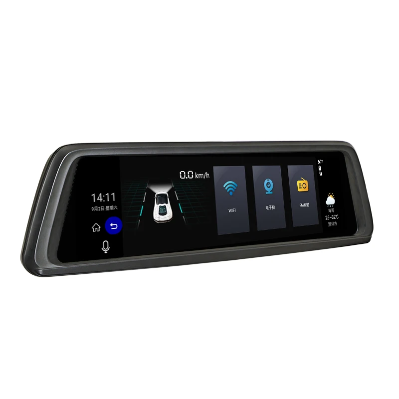 V9 Автомобильные видеорегистраторы 1" сенсорные ips Android 5,0 gps навигаторы FHD 1080P Wifi 3g видео рекордер зеркало заднего вида dvr двойной объектив DashCam