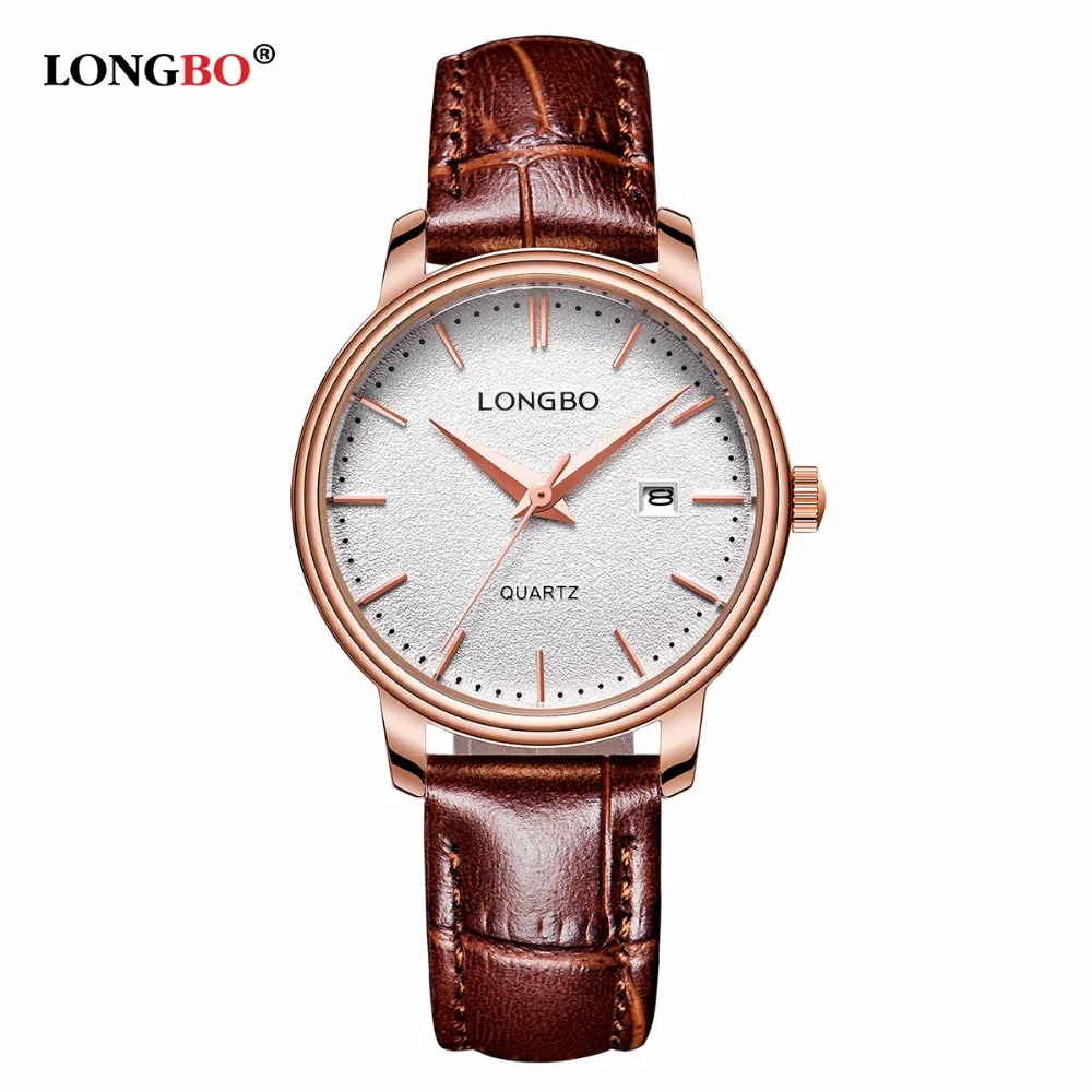 LongBo 2017 новые мужские часы повседневные кварцевые круглые наручные с циферблатом