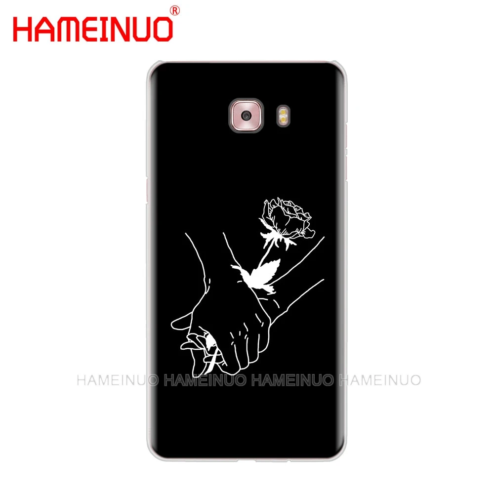 HAMEINUO художественный чехол с белой линией Поцелуй Любовь Сердце цветок Роза