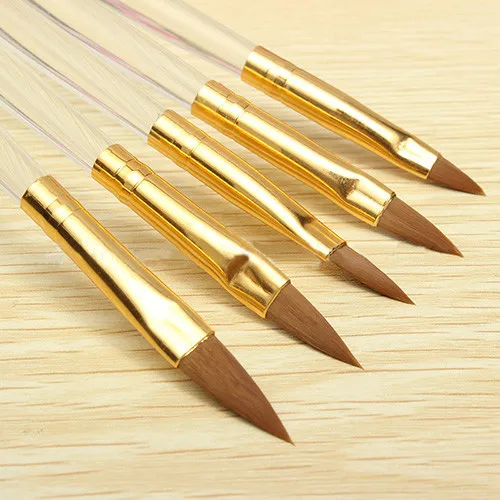 Горячая 5X кристально чистая Ручка Акриловая DIY Дизайн ногтей Живопись Кисть для рисования; ручка комплект 5W51 7GXQ 8UCF