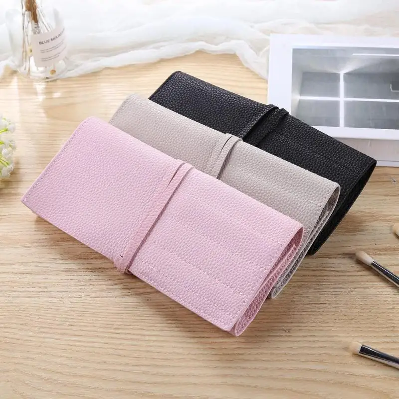 Сворачивающиеся косметички из искусственной кожи женские переносные хранение