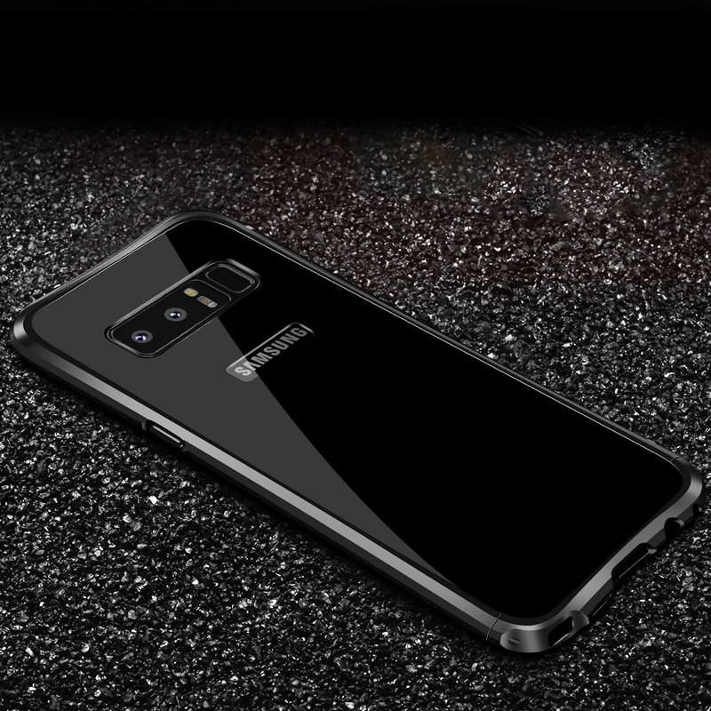 Для samsung Galaxy S8 S9 Note 8 чехол из алюминиевого сплава с металлической рамкой+ акриловая задняя крышка для samsung note8 9 чехол s